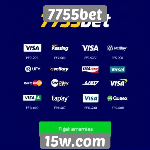 Opções de pagamento disponíveis no 7755bet